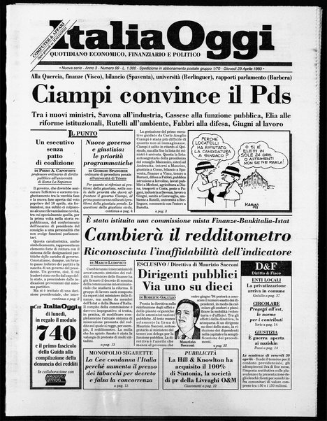 Italia oggi : quotidiano di economia finanza e politica